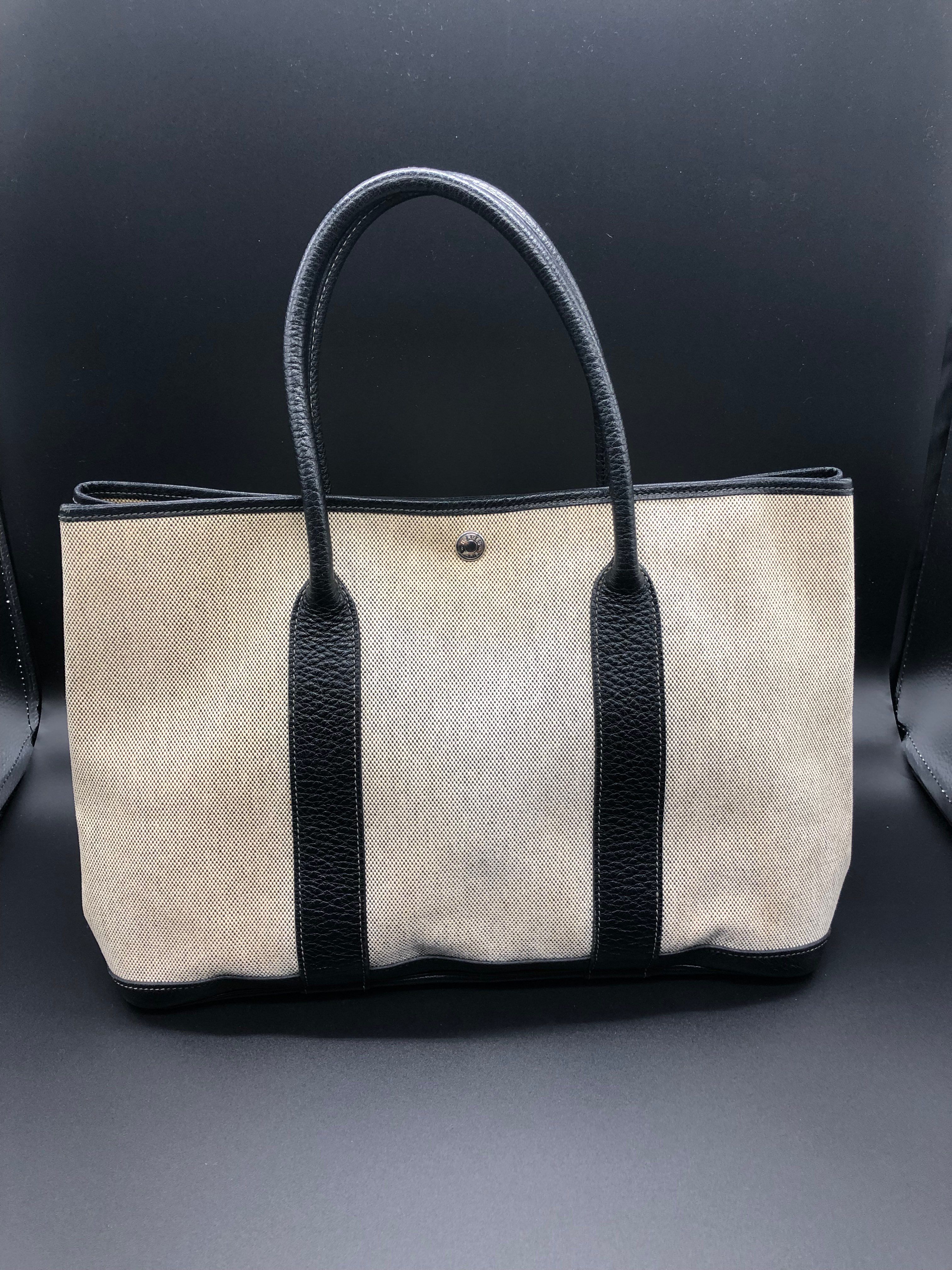 Hermes Garden Party Toile H "Beige/Silver"