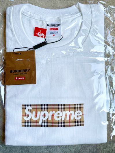 Supreme / Burberry Box Logo Tee "White"