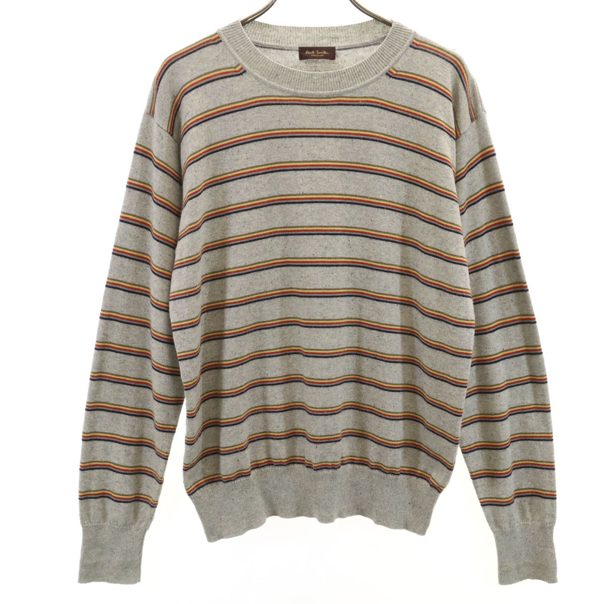 PAUL SMITH COLLECTION ポールスミスコレクション ボーダー柄 長袖 ニット L グレー セーター