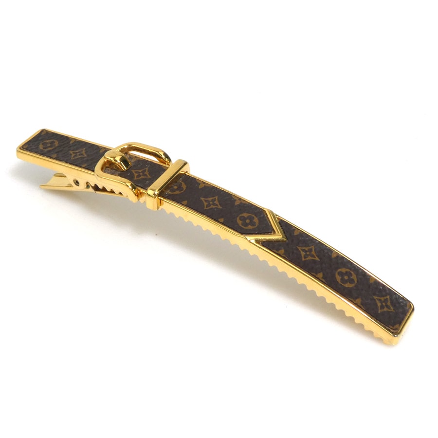 ルイ ヴィトン LOUIS VUITTON バレッタ モノグラム バレッタ ループ メタル ブラウン/ゴールド レディース M00566【中古】 r11143k