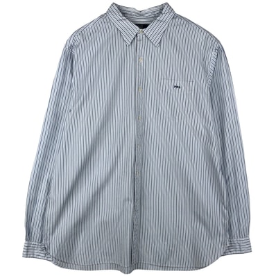 古着 ラルフローレン Ralph Lauren POLO by Ralph Lauren 長袖 コットンストライプシャツ メンズXL相当/eaa606755