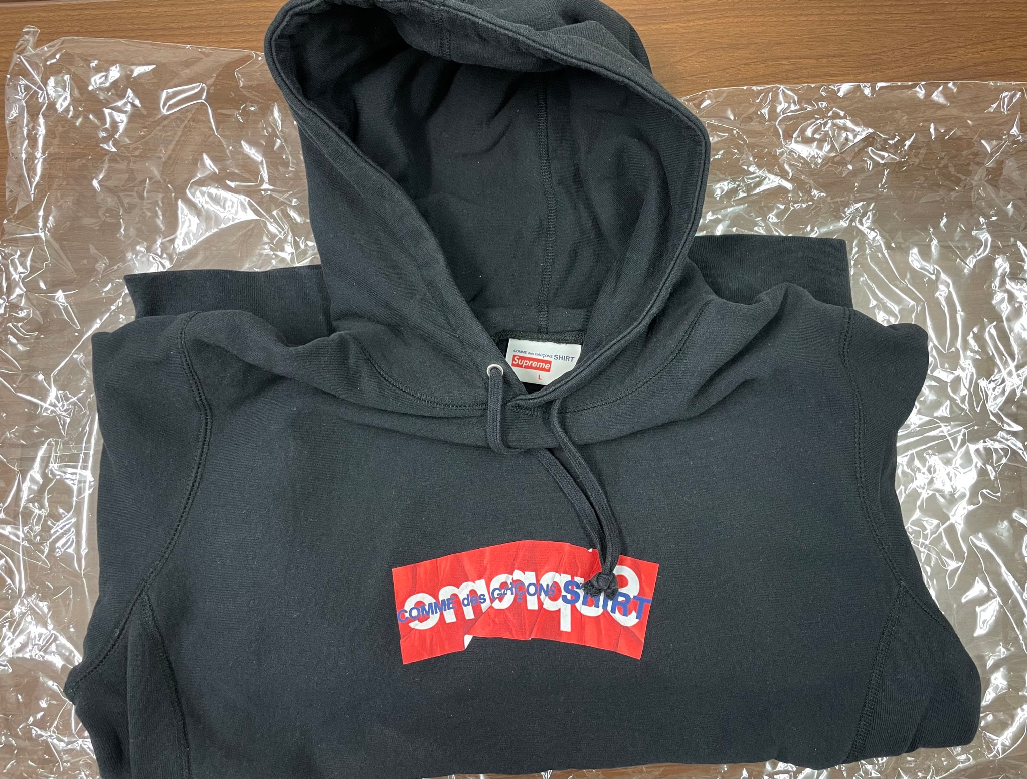 Supreme x COMME des GARCONS SHIRT Box Logo Hooded Sweatshirt "Black"