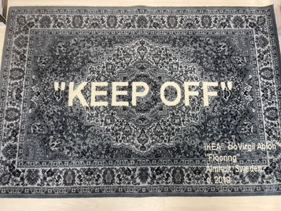 OFF-WHITE / IKEA "KEEP OFF" Rug 133x195 CM "Grey"