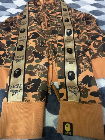 A BATHING APE / MCM Camo Zip Hoodie "Brown"