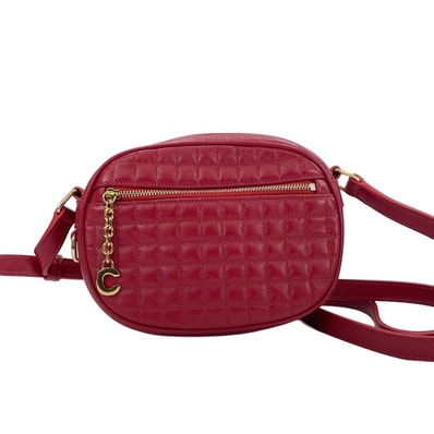 セリーヌ CELINE レザー Cチャームスモール ショルダーバッグ【中古】