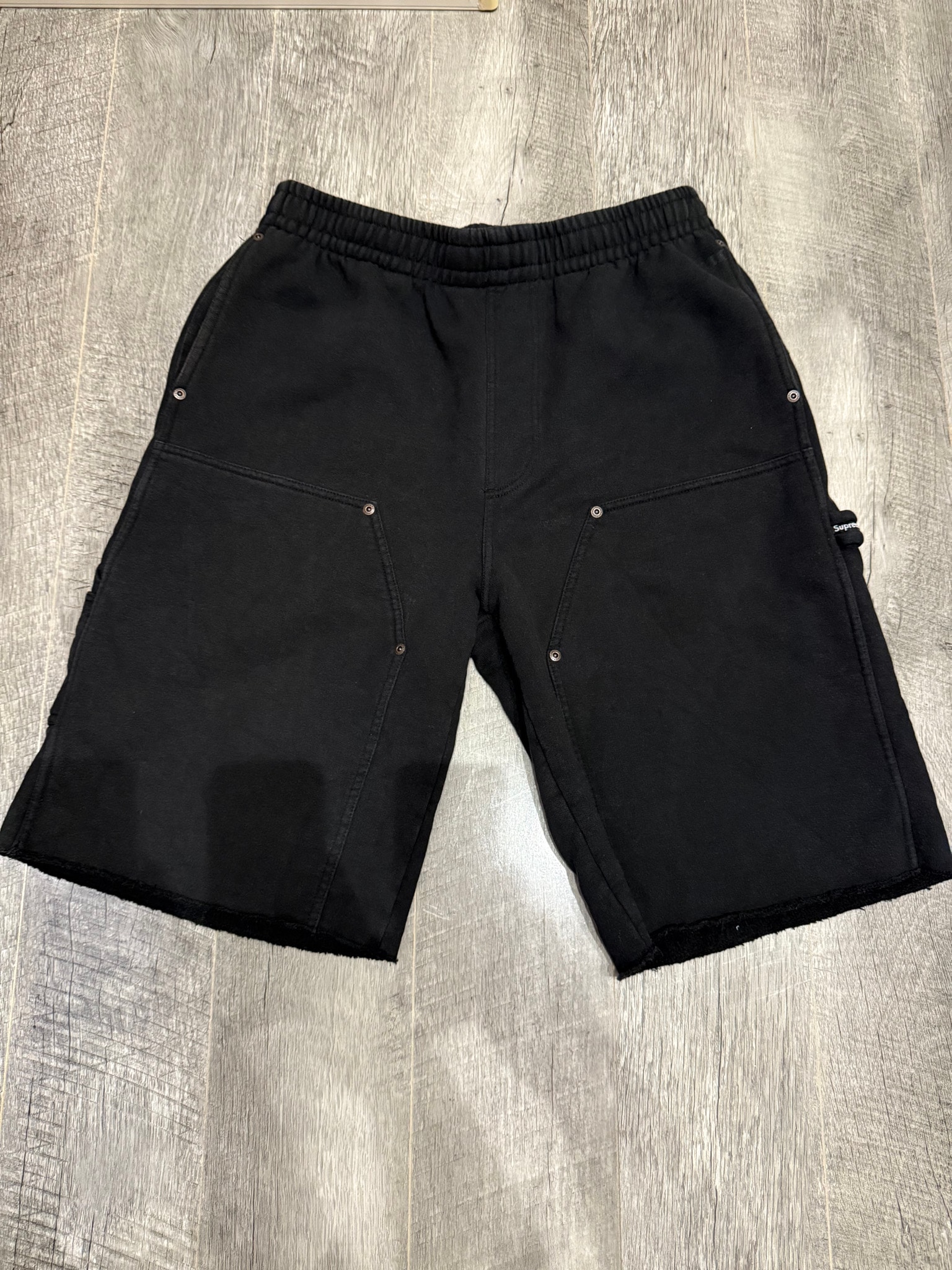 Supreme Double Knee Painter Sweatshort "Black"