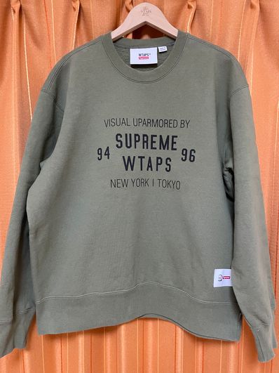 Supreme / WTAPS Crewneck "Light Olive"