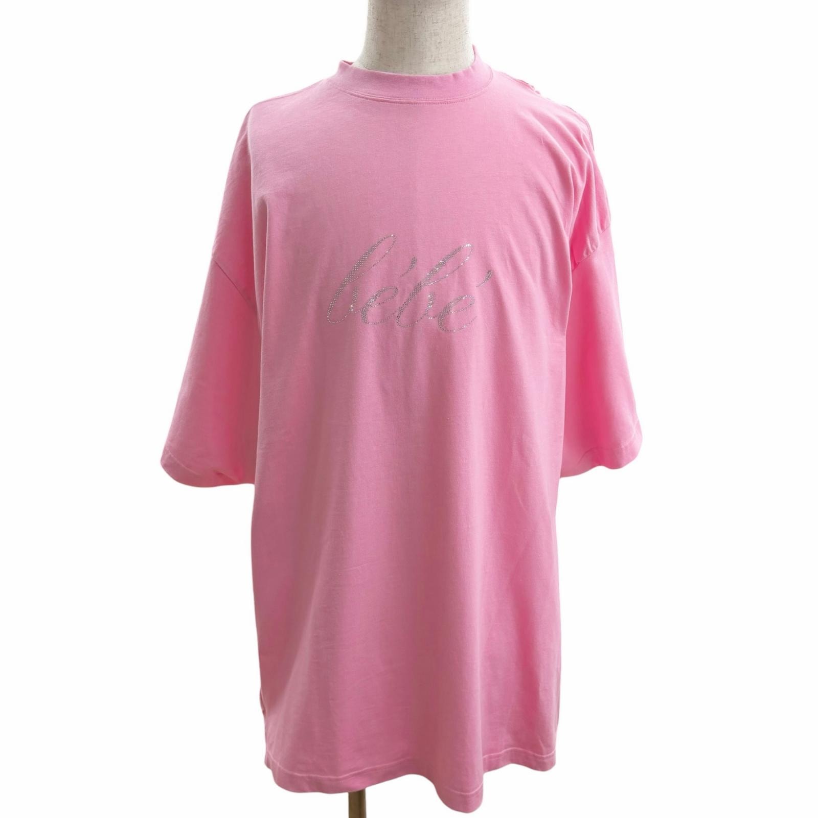 未使用品 バレンシアガ 半袖Tシャツ ピンク メンズ 4 681314