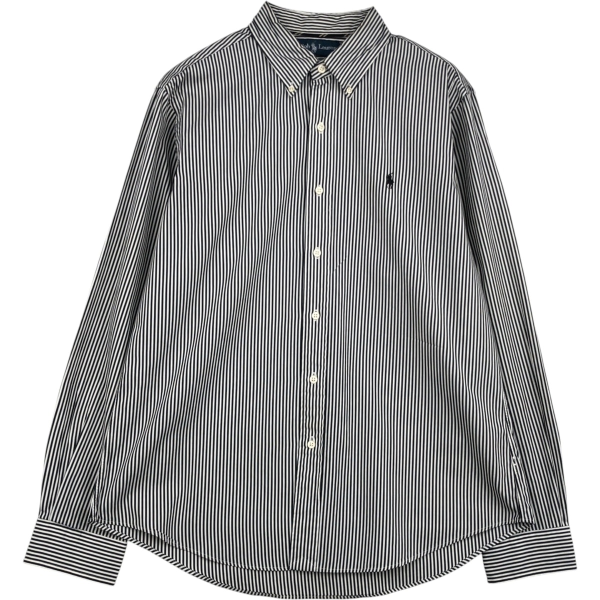 古着 ラルフローレン Ralph Lauren CUSTOM FIT マルチストライプ 長袖 ボタンダウンストライプシャツ メンズL相当/eaa495527