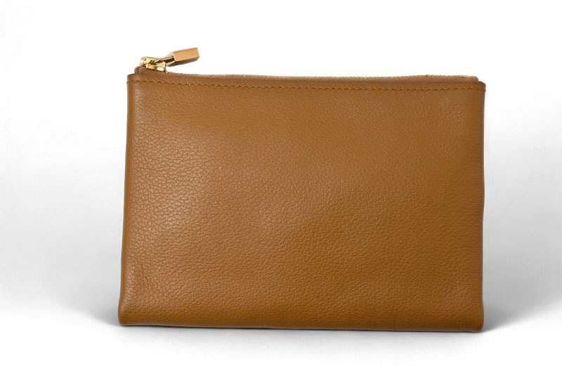 エルメス カードケース/コインケース/ミニポーチ HERMES フラット アトゥー PM レザー D刻 ブラウン/パープル【中古】