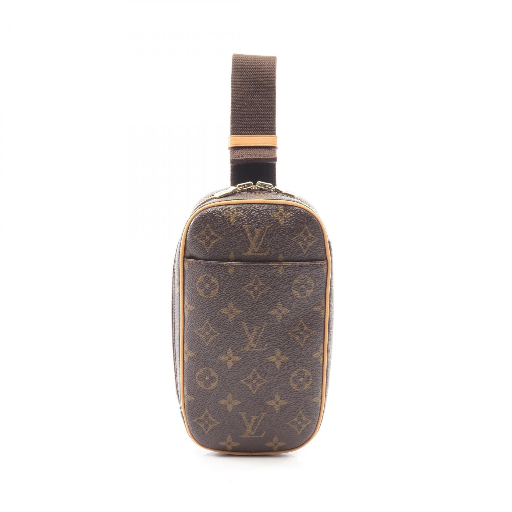 ルイ・ヴィトン LOUIS VUITTON ポシェットガンジュ ウエストバッグ ボディバッグ バッグ PVCコーティングキャンバス レザー モノグラム メンズ レディース ブラウン系 M51870 【中古】