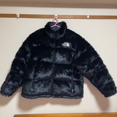 Supreme x The North Face Faux Fur Nuptse Jacket "Black"