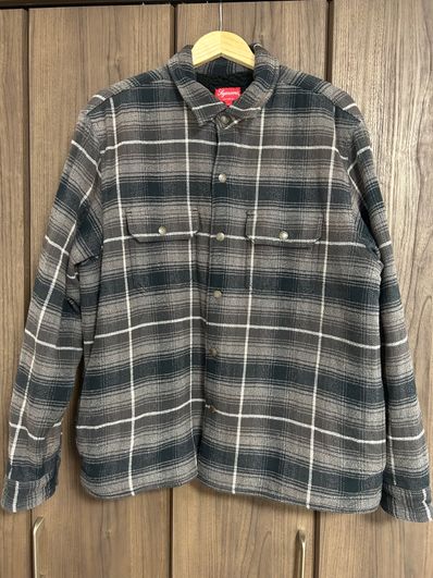 Supreme Shearling Lined Flannel Shirt "Black"