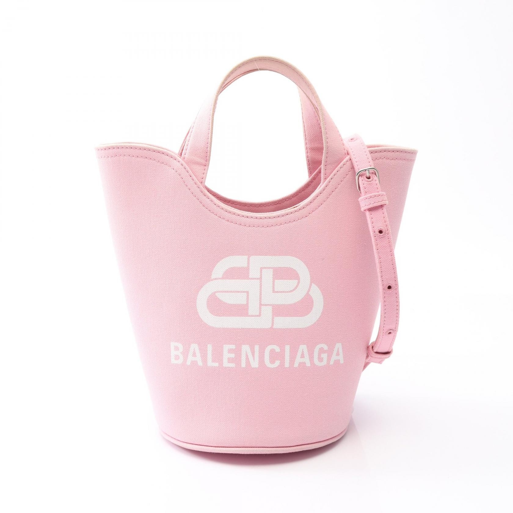 バレンシアガ BALENCIAGA Wave XS 2WAY ハンドバッグ バッグ キャンバス レディース ピンク系 【中古】