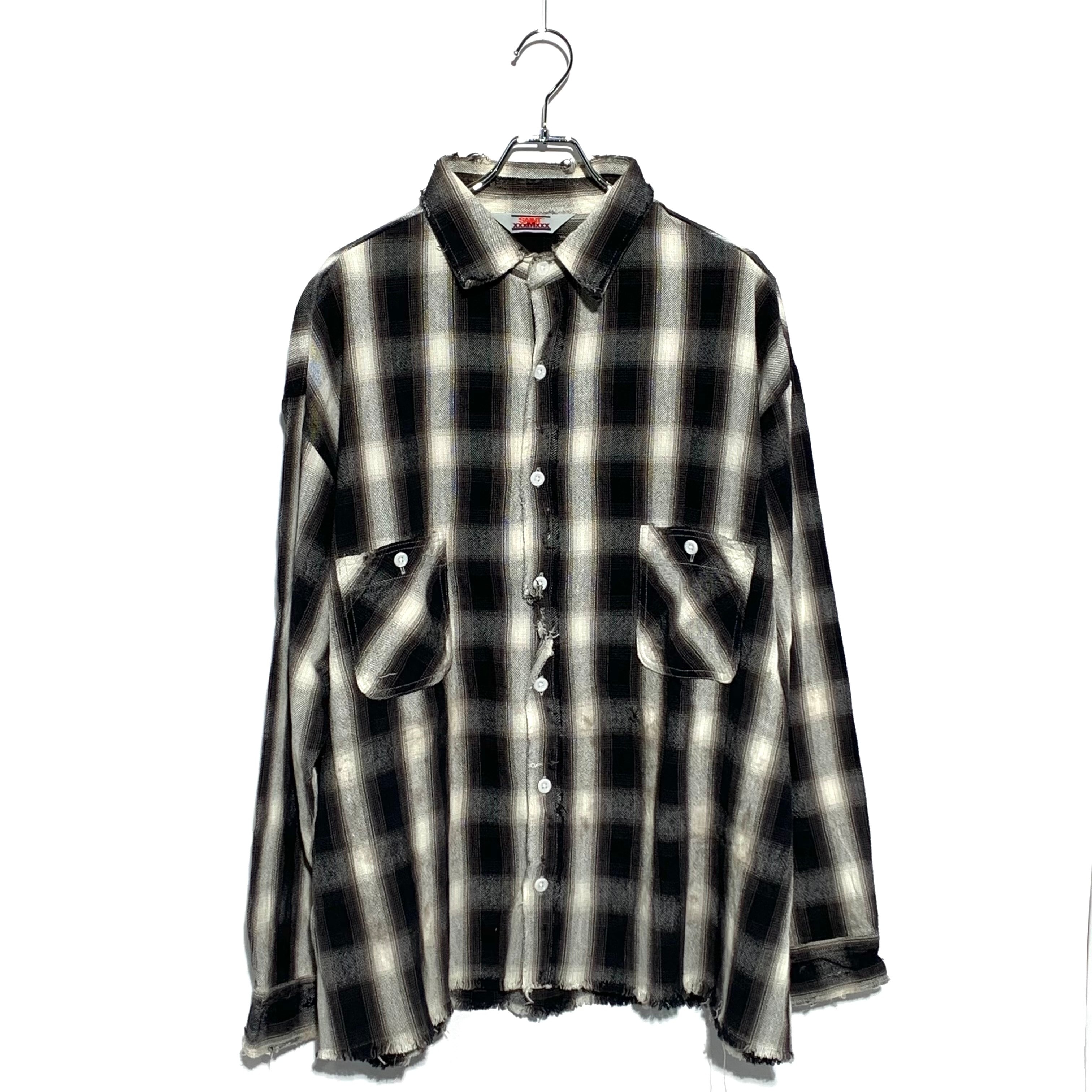 Saint Mxxxxxx Flannel Shirt Check "Black/White"