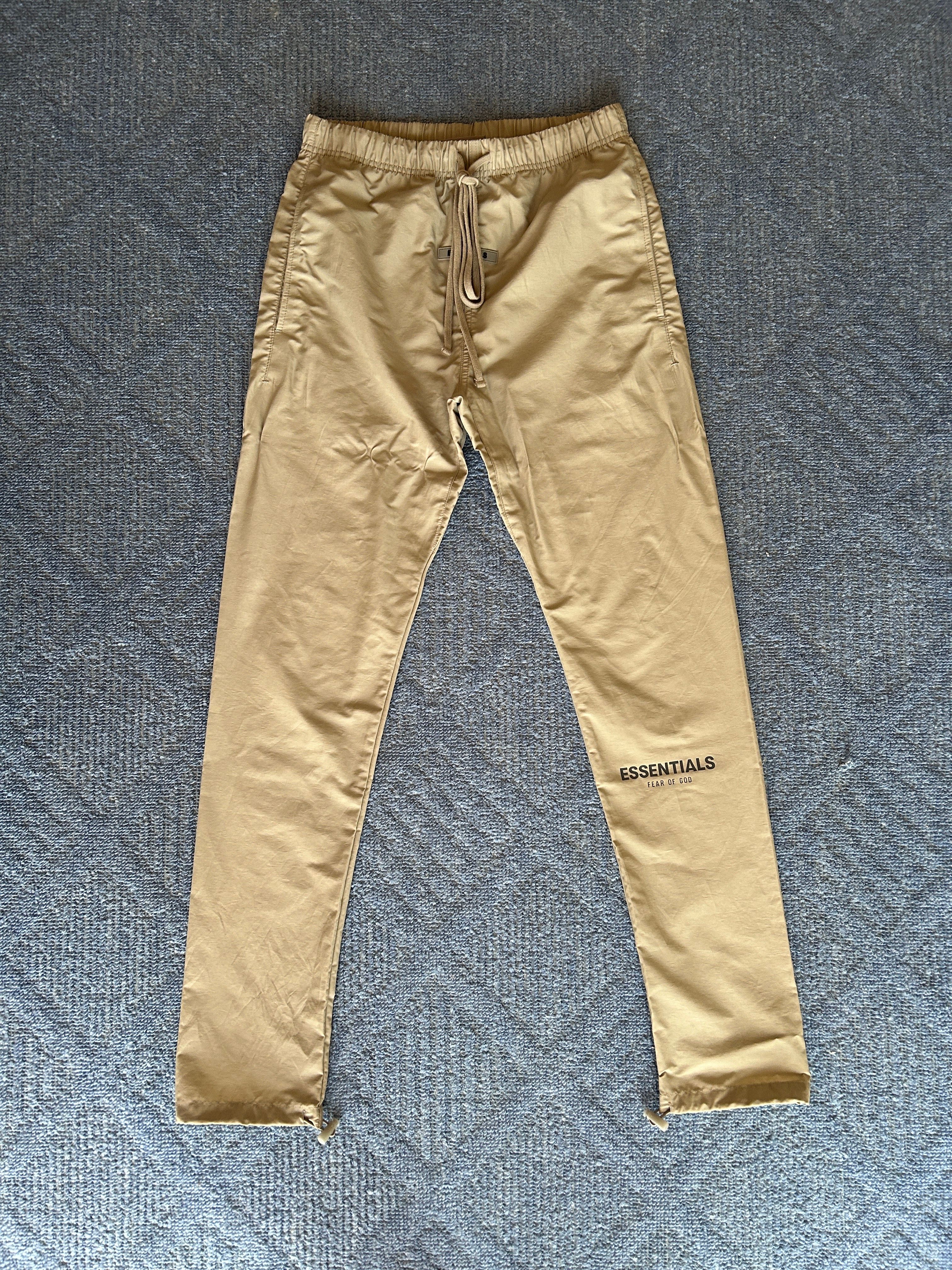 FEAR OF GOD ESSENTIALS Nylon Track Pants "Moss"
