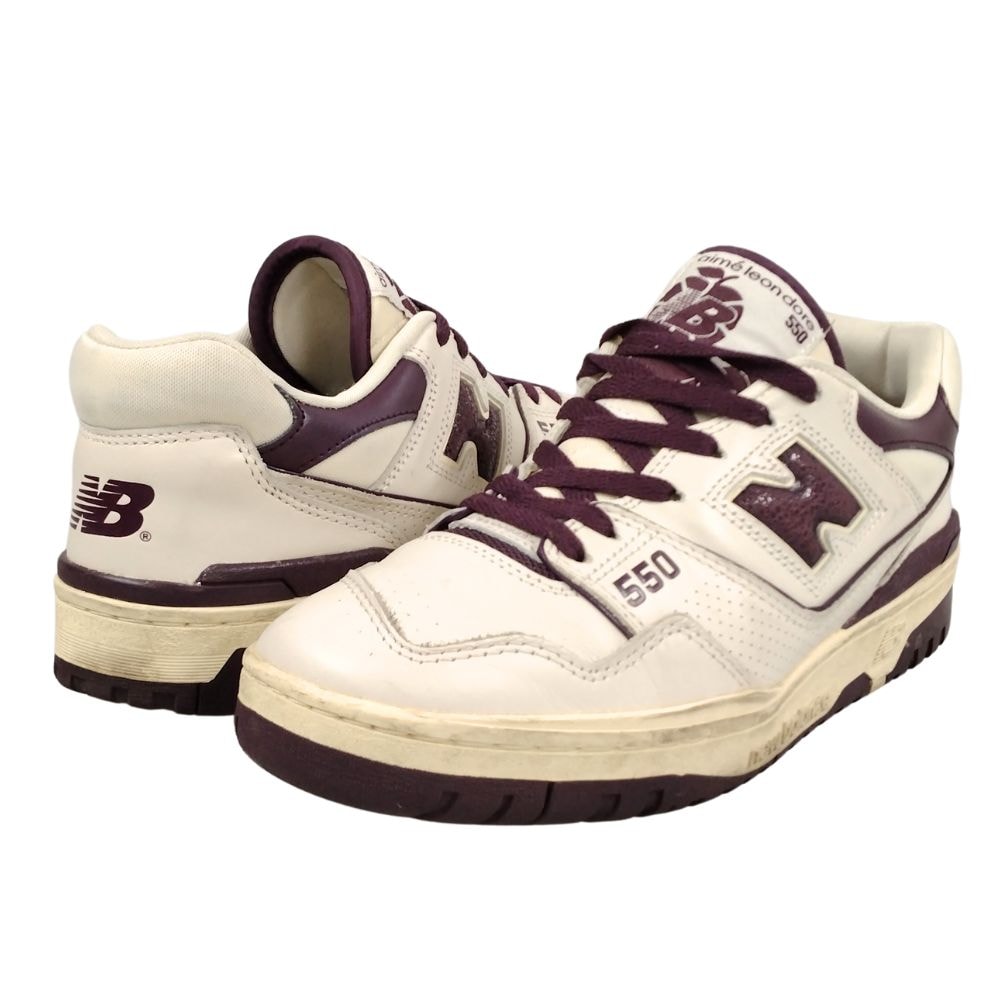 NEW BALANCE ニューバランス 品番 BB550AR1 aime leon dore シューズ ホワイト×パープル サイズUS9.5=27.5cm  50578