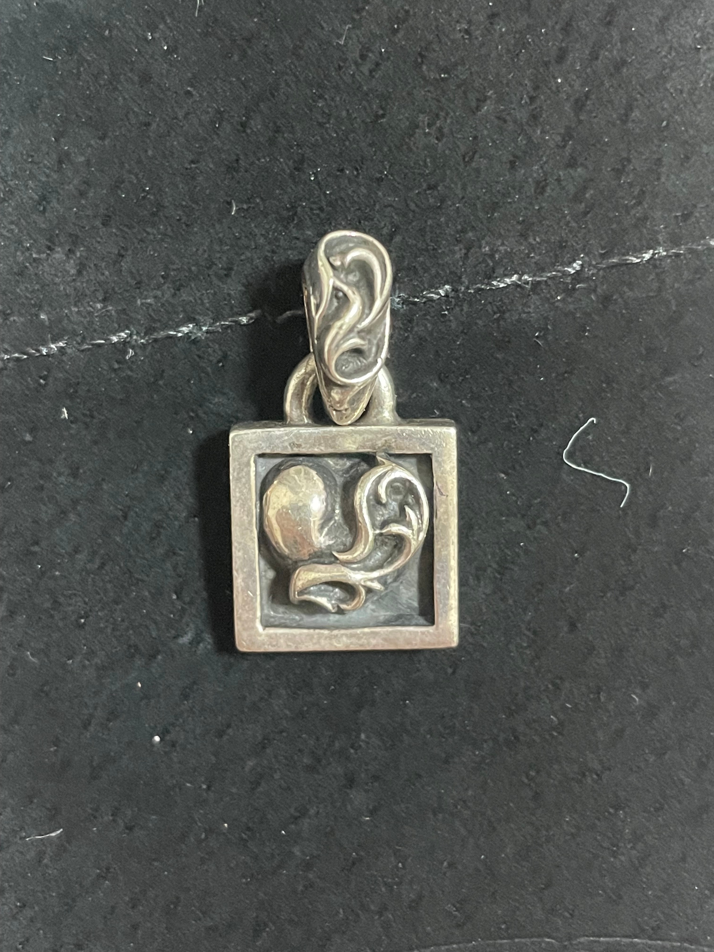 Chrome Hearts Framed Heart Charm "Silver"