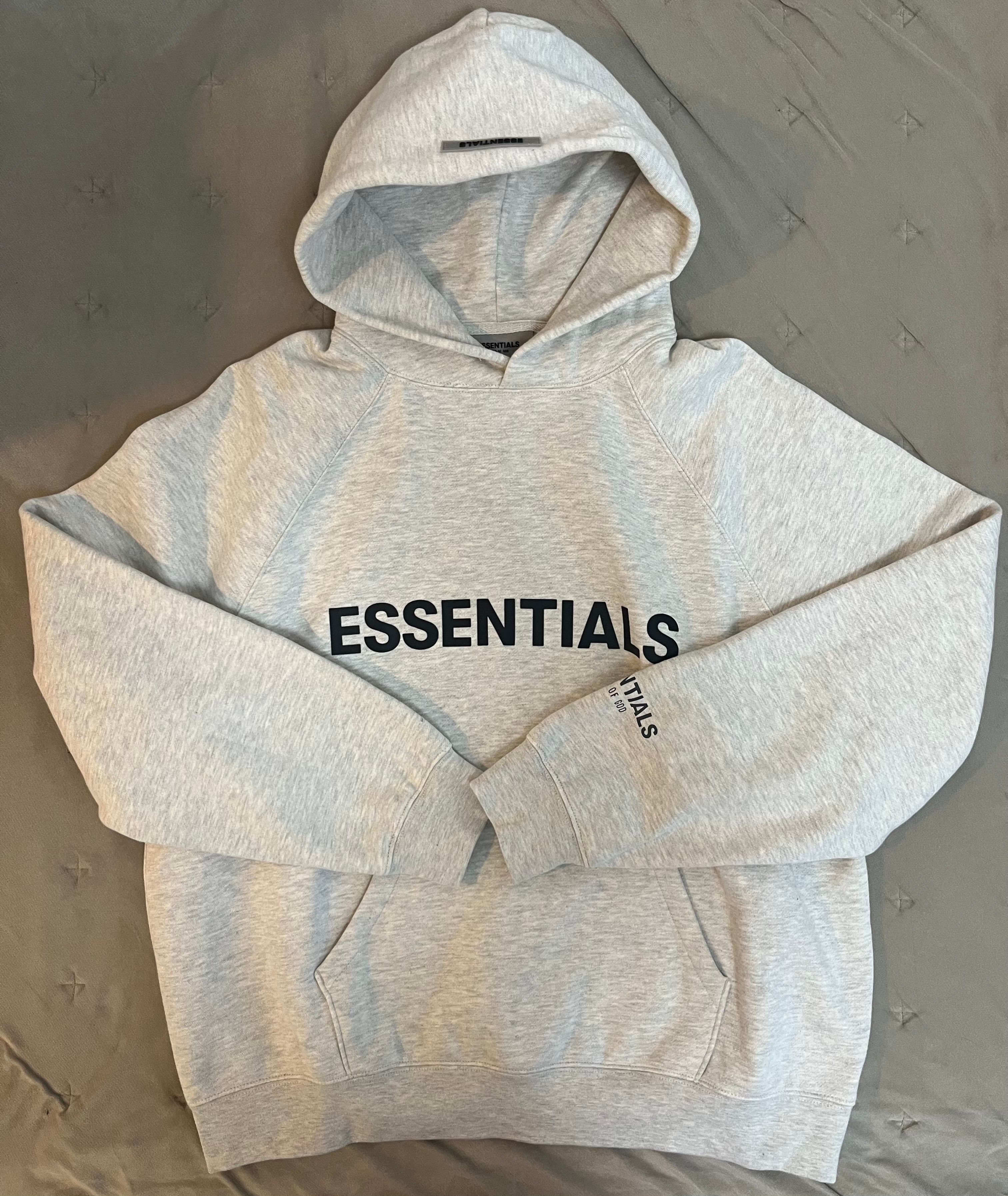 FEAR OF GOD ESSENTIALS 3D Silicon Applique Pullover Hoodie "Oatmeal"