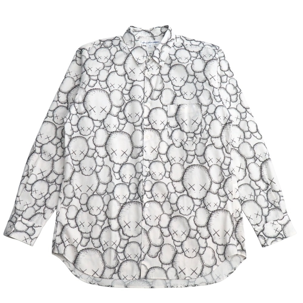 ■美品■COMME des GARCONS SHIRT コムデギャルソンシャツ 長袖シャツ サイズM KAWS 総柄 ブランド古着【中古】20260316/RA8370