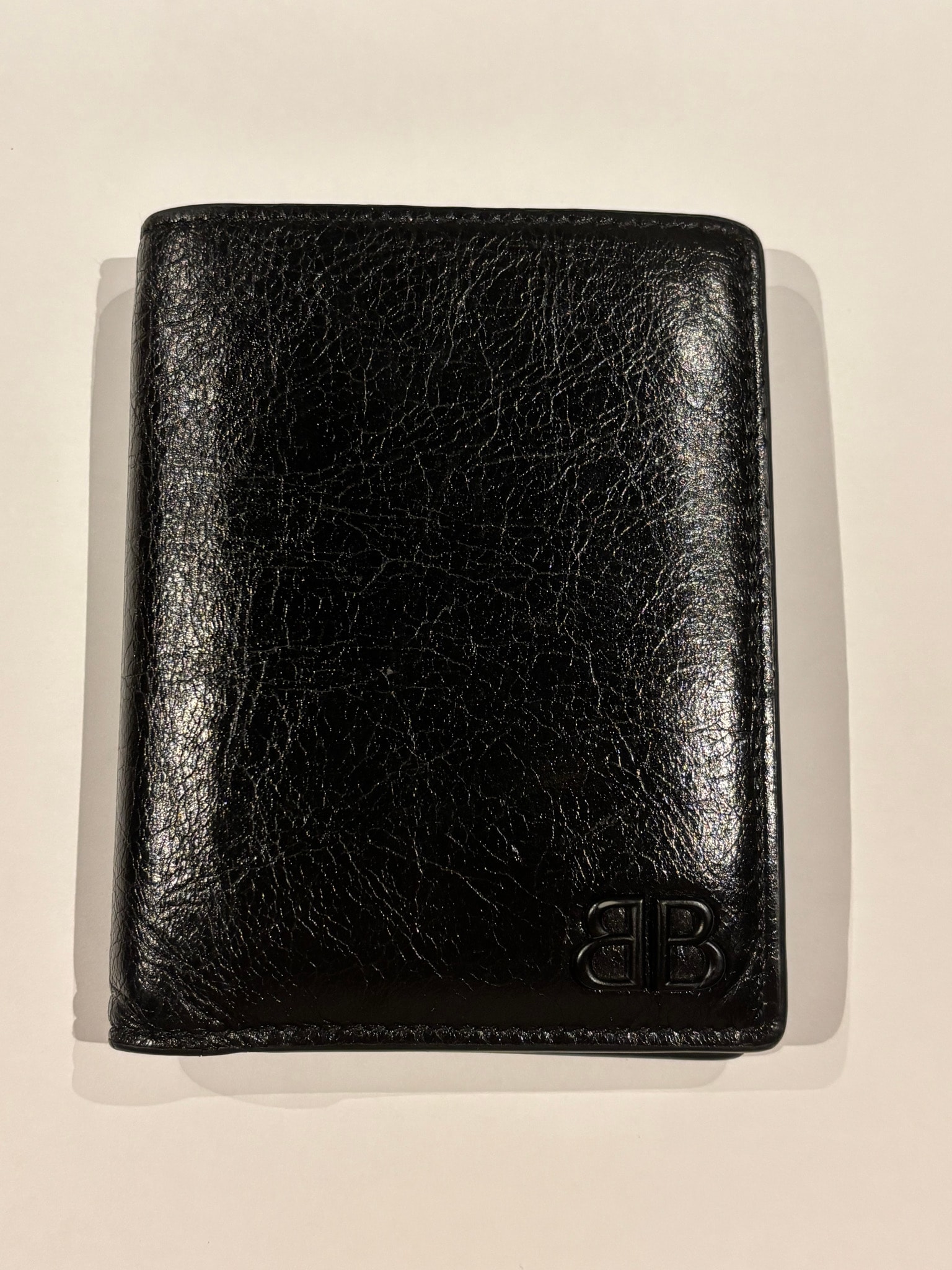 BALENCIAGA Monaco Vertical Bifold Wallet "Black"