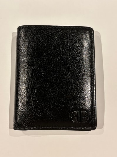 BALENCIAGA Monaco Vertical Bifold Wallet "Black"