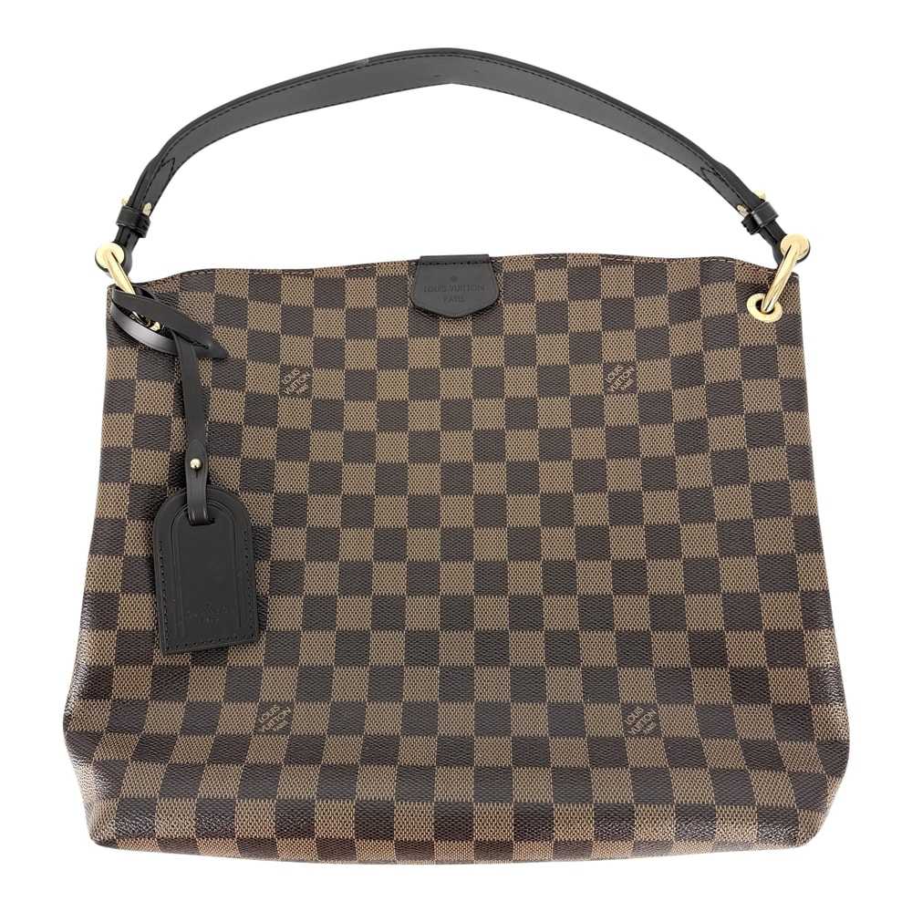 LOUIS VUITTON ルイヴィトン ハンドバッグ ダミエ・エベヌ グレースフル PM ワンショルダー 肩掛け N44044 ダミエキャンバス    ブラウン 茶 ゴールド金具 レディース【中古品】