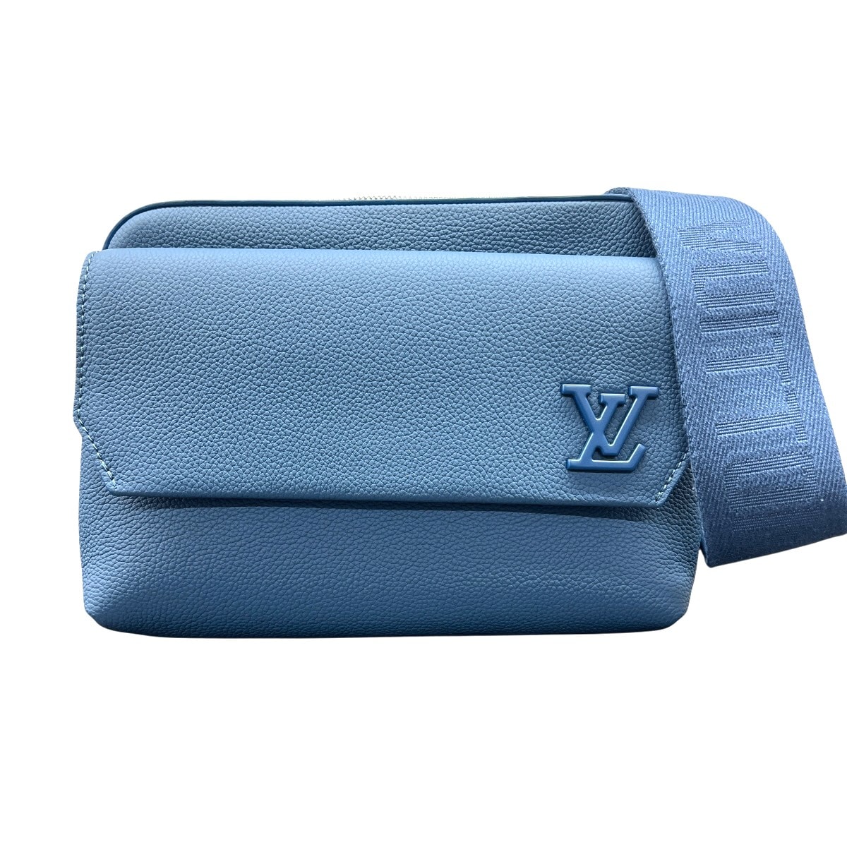 LOUIS VUITTON 希少 展示品級 ルイヴィトン ファストライン メッセンジャー LV アエログラム ショルダーバッグ M22611 レザー RFID確認済 ネイビー クロスボディ LV ヴィトン SAランク 中古 鑑定済 ヴィトンバッグ