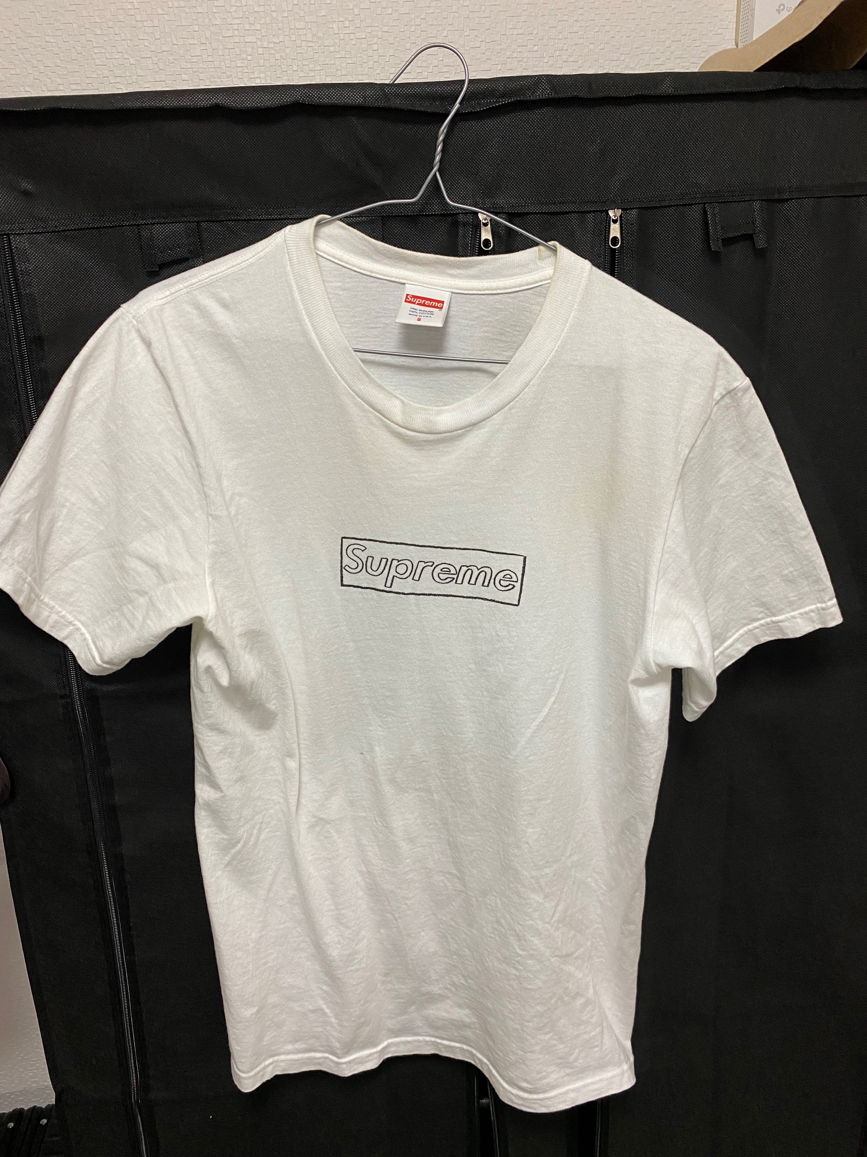 Supreme KAWS Chalk Logo Tee "White"