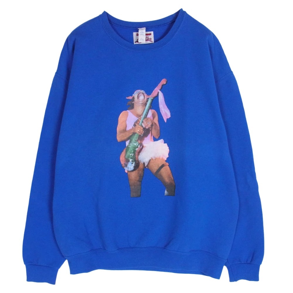 WACKO MARIA ワコマリア スウェット Up in Smoke チーチ&チョン プリント クルーネック 長袖 スウェット ブルー系 L【中古】