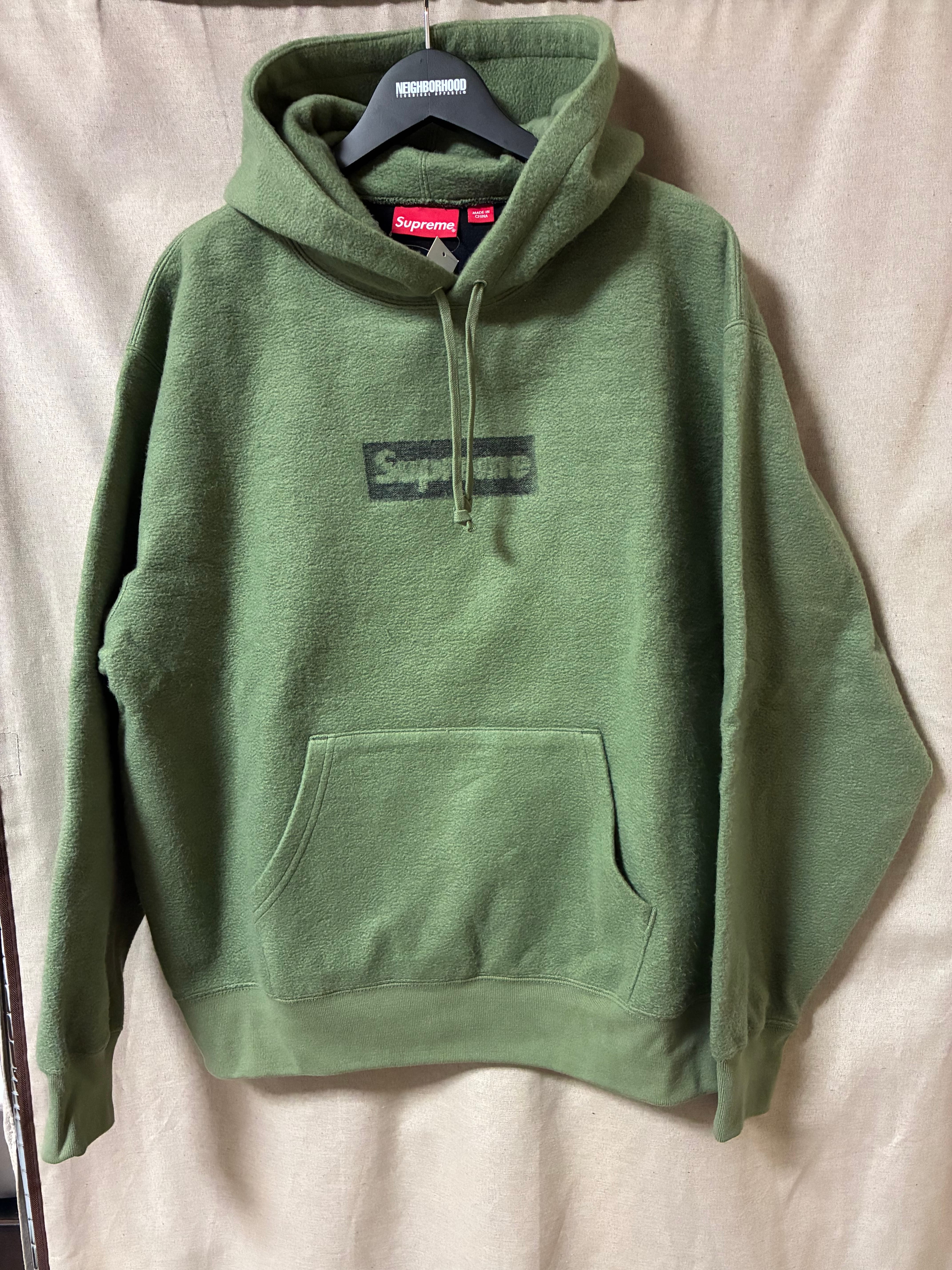 Supreme Inside Out Box Logo Hooded Sweatshirt "Light Olive"
