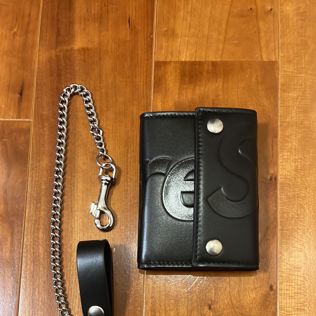 未使用に近い】シュプリーム レザー チェーン ウォレット (25FW