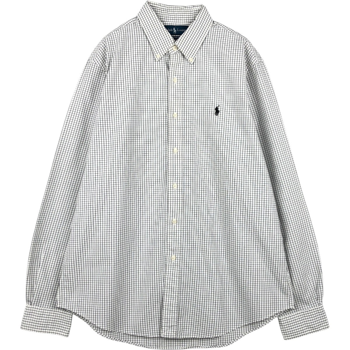 古着 ラルフローレン Ralph Lauren CUSTOM FIT 長袖 ボタンダウンチェックシャツ メンズL相当/eaa678088