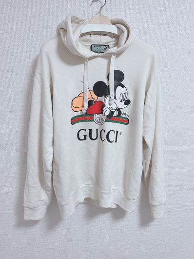 GUCCI × Disney Mickey Mouse Hooded Sweatshirt "Ivory"