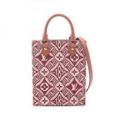 ルイ・ヴィトン LOUIS VUITTON プティット サックプラ モノグラムジャガード Since 1854 2WAY ハンドバッグ バッグ キャンバス レザー ボルドー レディース ボルドー系 / ブラウン系 M69846 【中古】