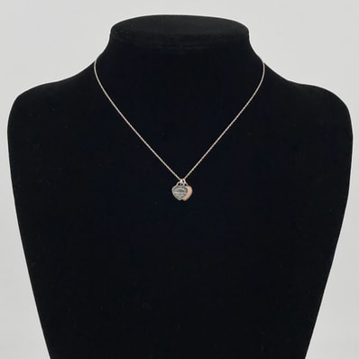 TIFFANY&Co.(ティファニー) リターン トゥ ティファニー ダブル ハート タグ ペンダント Ag925 ネックレス 2.68g シルバー×ピンク