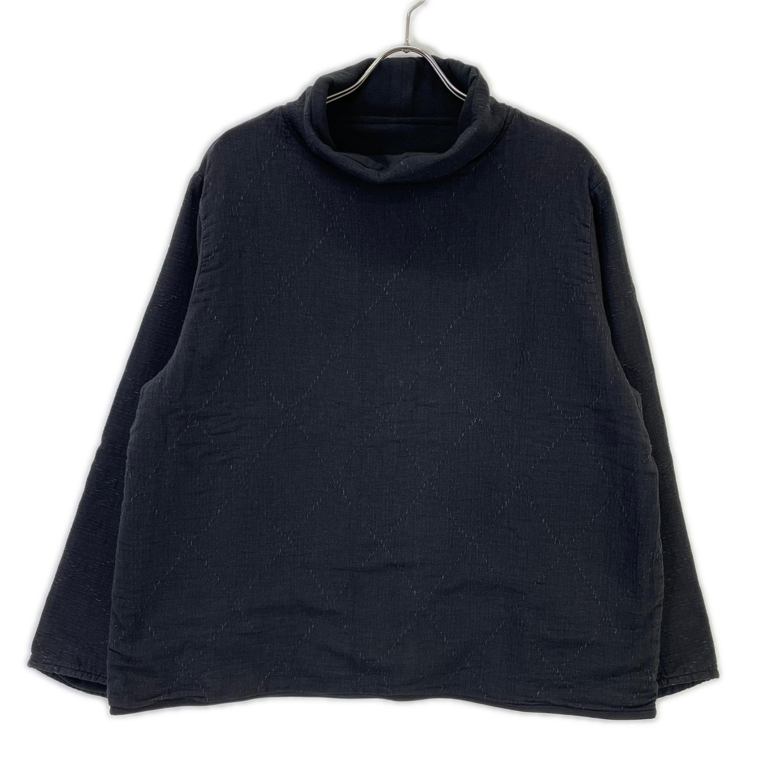 ポータークラシック ブラック SASHIKO STRETCH BEATNIK TURTLENECK/刺し子 ストレッチ ビートニックタートルネック M