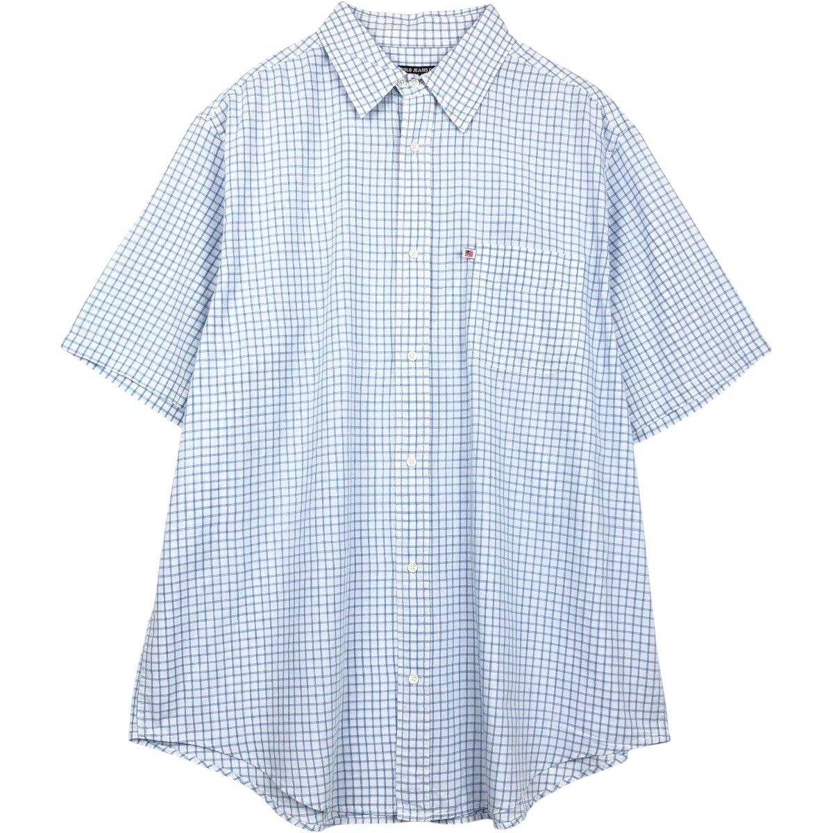 古着 00年代 ラルフローレン Ralph Lauren POLO JEANS COMPANY 半袖 コットン チェックシャツ メンズXL相当/eaa660930