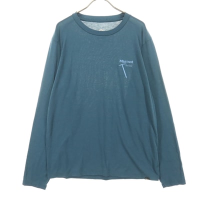 MARMOT マーモット ワンポイントロゴ 長袖 Tシャツ XL グリーン系