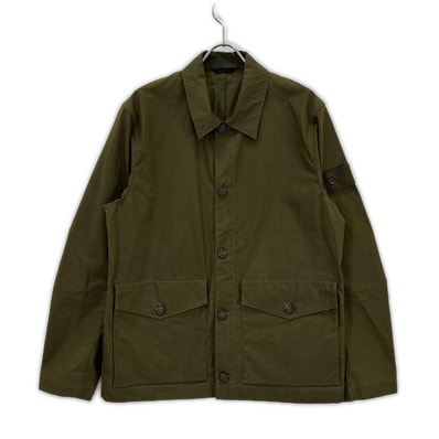ストーンアイランド 23SS 7815437F1 GHOST PIECE カーキ ロゴボタン O-VENTILE ベンタイルコットンジャケット L