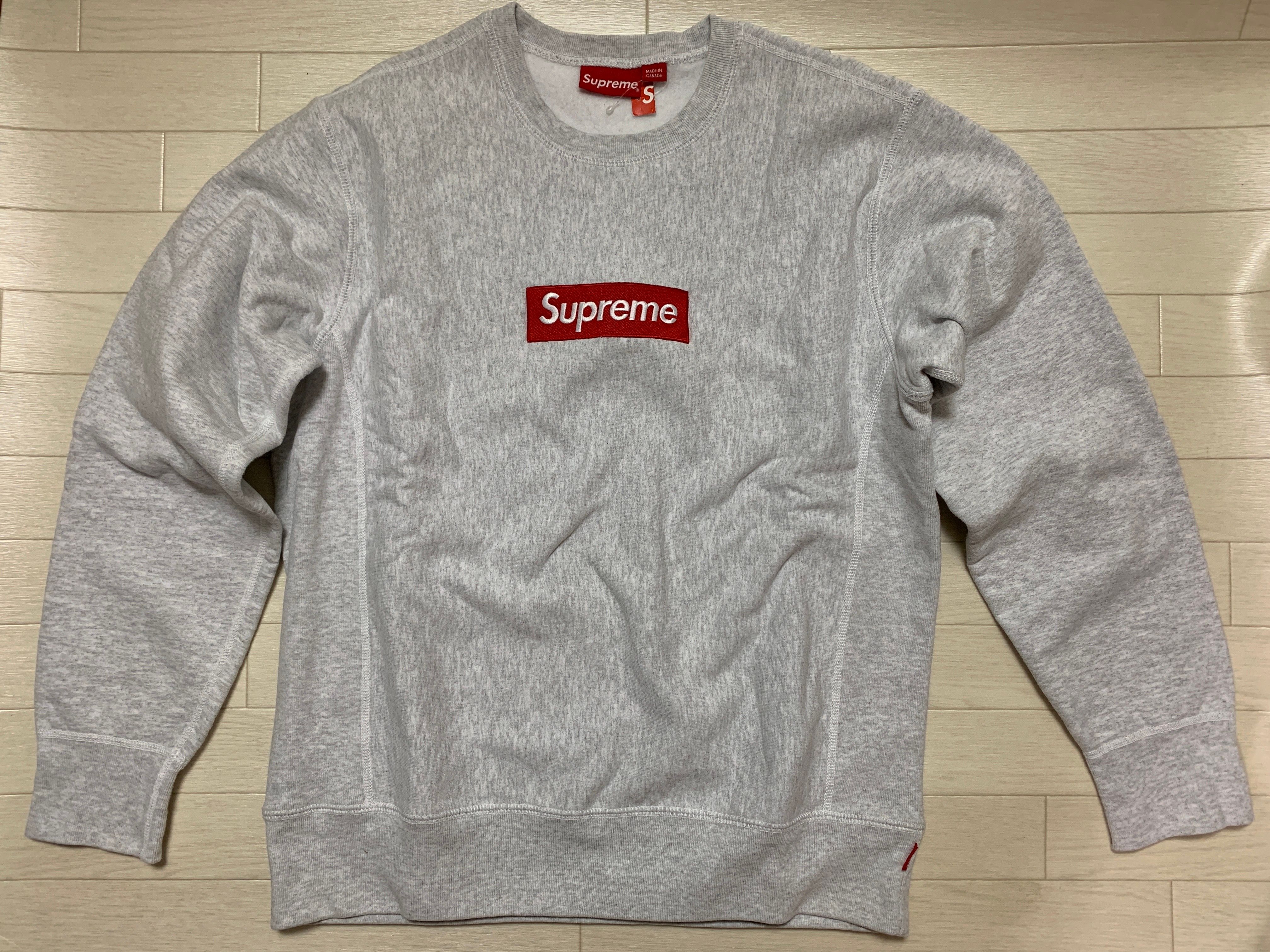 Supreme Box Logo Crewneck Sweatshirt "Ash Grey" (18FW)