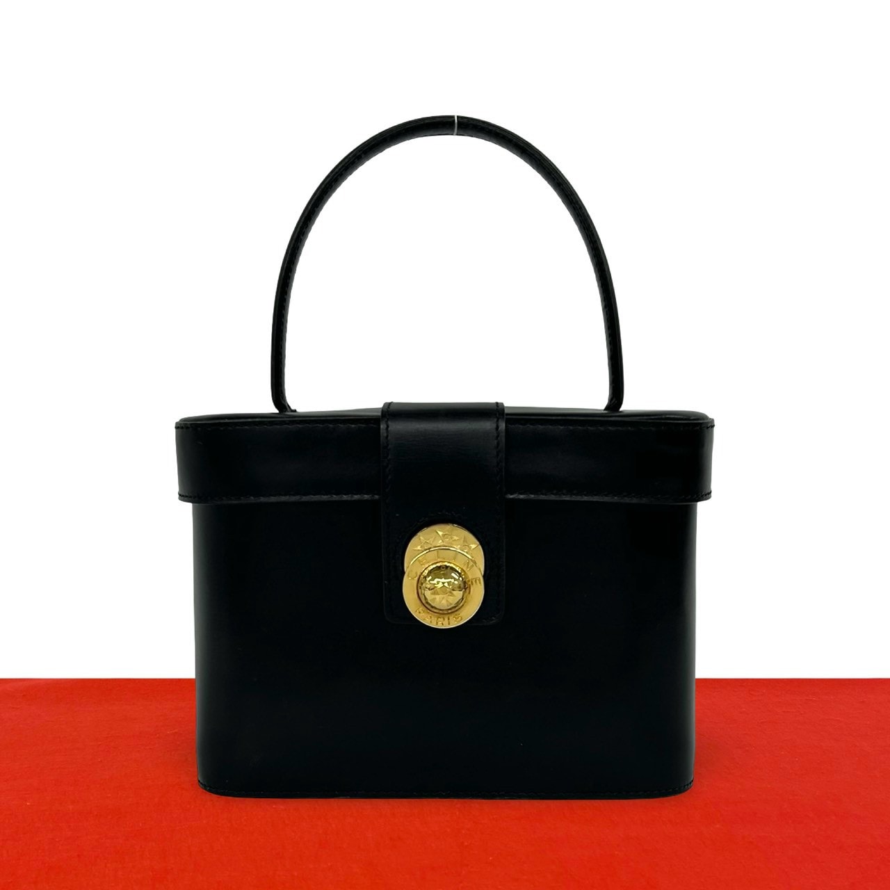 CELINE セリーヌ スターボール 金具 レザー ハンドバッグ ブラック
137-7