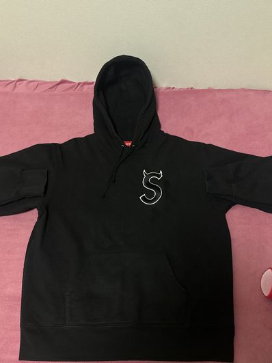 Supreme S Logo Hooded Sweatshirt "Black" (22FW)