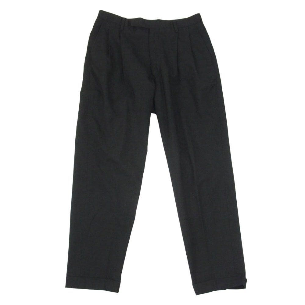 COMOLI コモリ パンツ 22SS V01-03003 2TUCK PANTS ウール 2タック スラックスパンツ ブラック系 2【中古】
