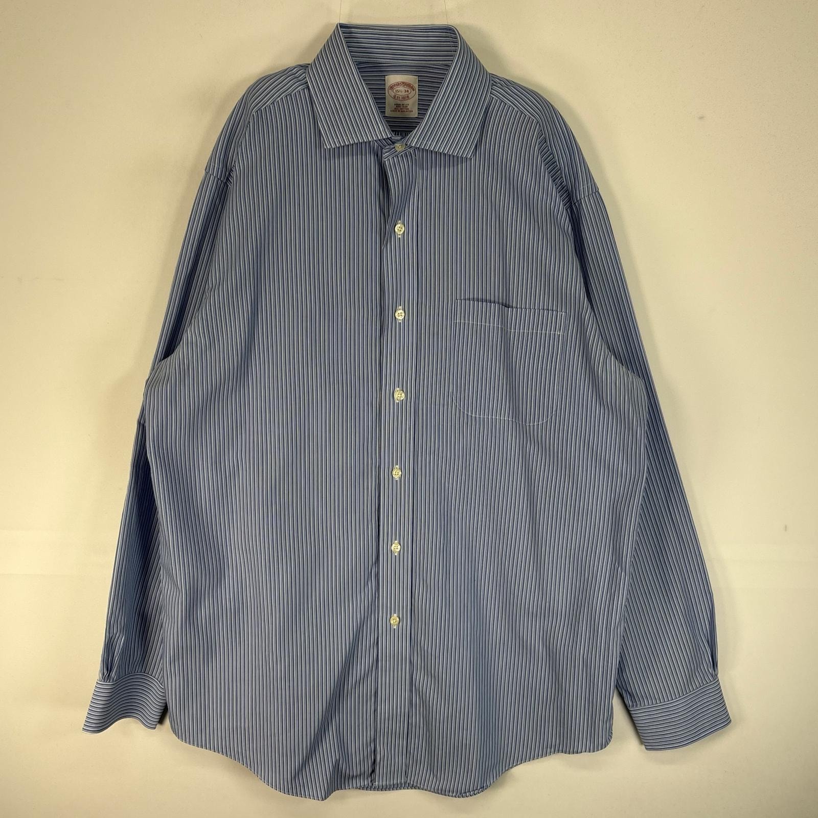古着 ブルックスブラザーズ Brooks Brothers 長袖シャツ ストライプ REGULAR FIT 胸ポケ M  ブルー系 マルチカラー メンズ