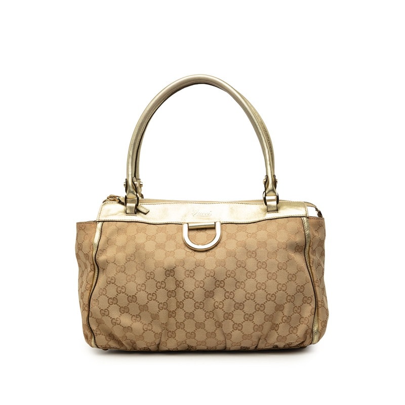 グッチ GGキャンバス アビー トートバッグ ショルダーバッグ 189831 ベージュ ゴールド キャンバス レザー レディース GUCCI 中古