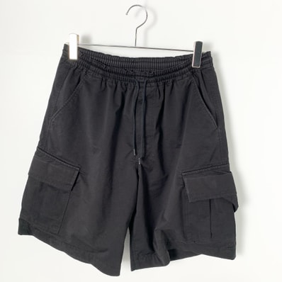 COMME des GARCONS HOMME Polyester High Gauge Jersey Cargo Shorts "Black"