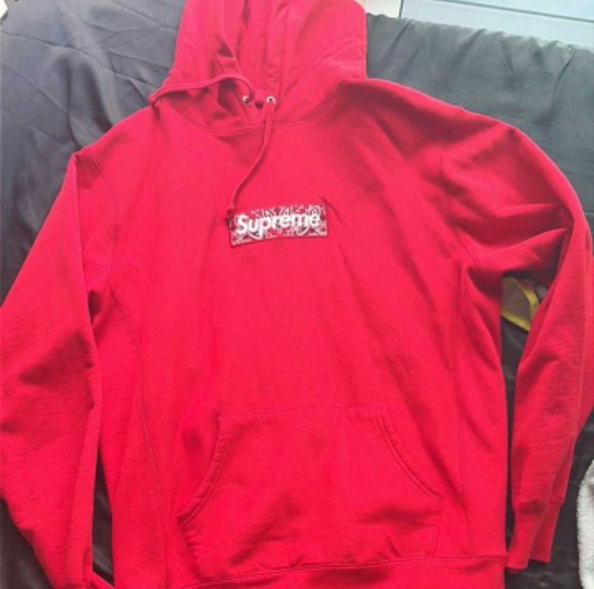 Supreme Bandana Box Logo Hooded Sweatshirt "Red"