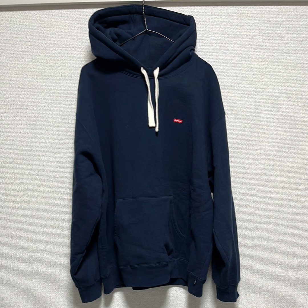 Supreme Small Box Drawcord Hooded Sweatshirt "Navy"