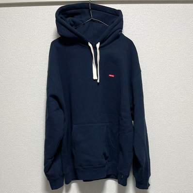 Supreme Small Box Drawcord Hooded Sweatshirt "Navy"